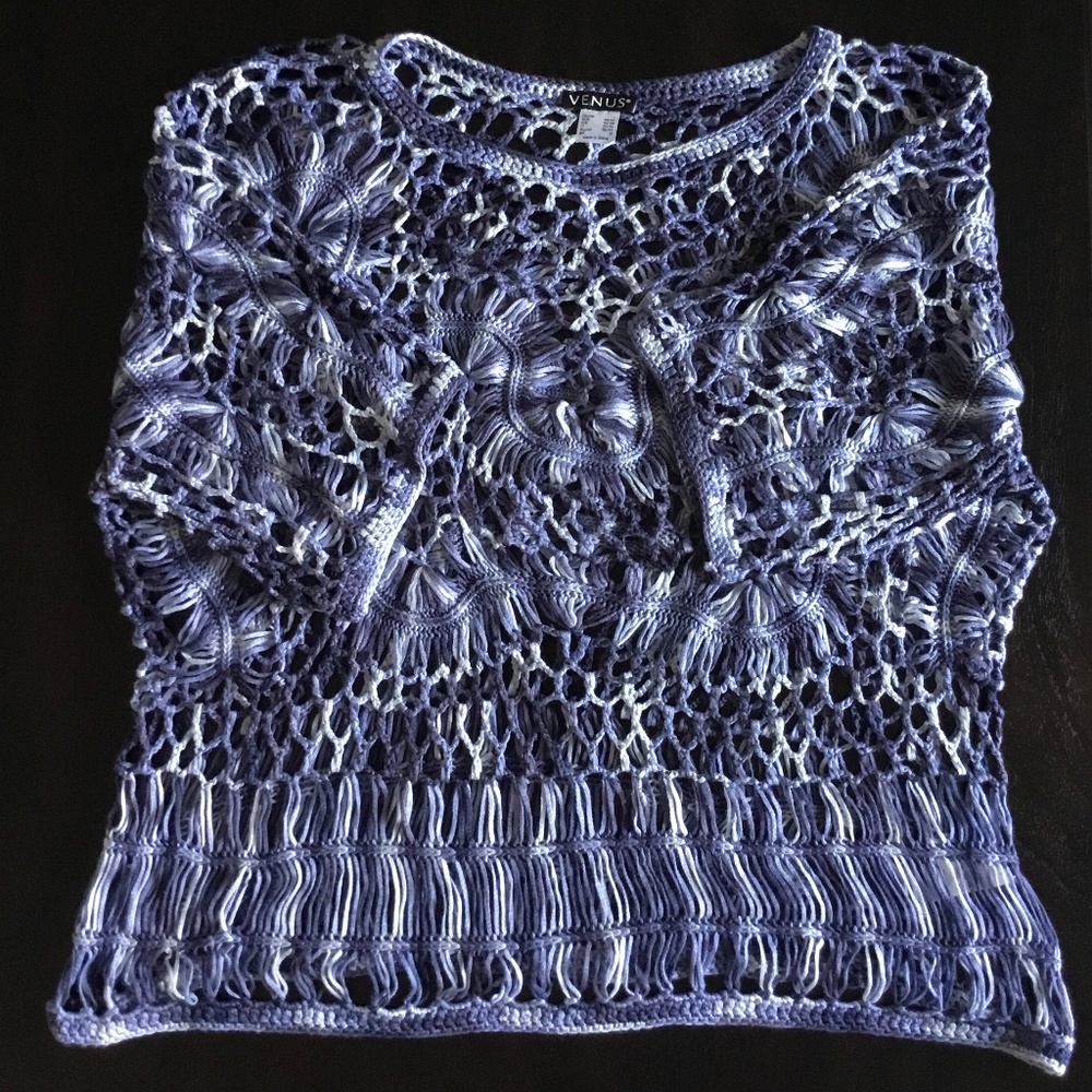 Crochet navy top by Venus